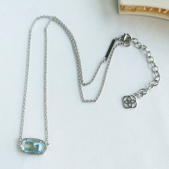 Kendra Scott Elisa Silver Dichroic Glass Necklace - Picture 3 of 4